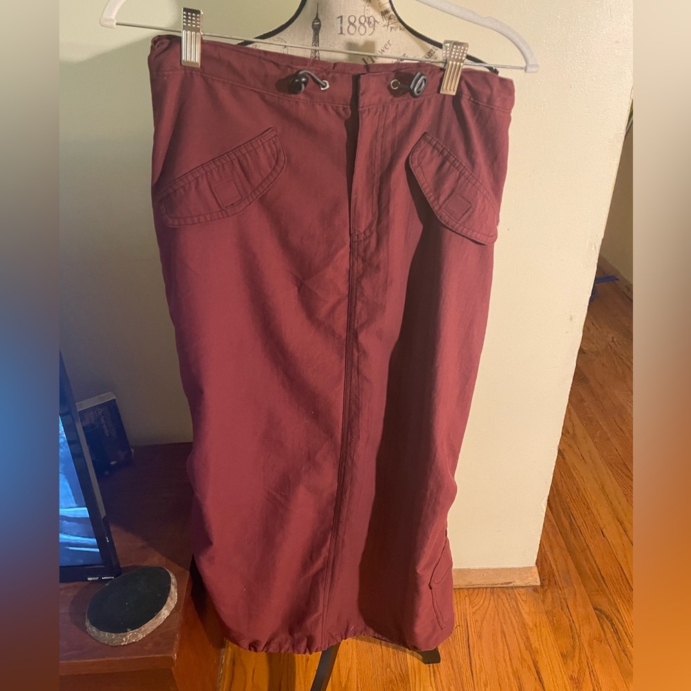 Tilt Vintage Drawstring Hem and Waist Cargo Skirt